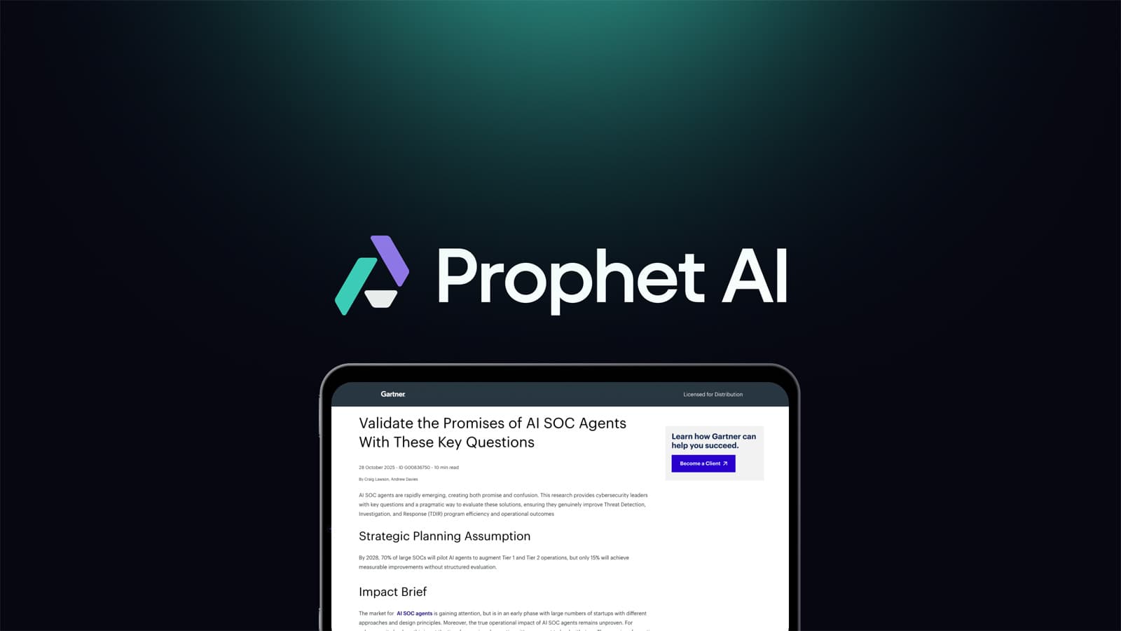 How to Evaluate AI SOC Agents: 7 Questions Gartner Says You Should Be Asking