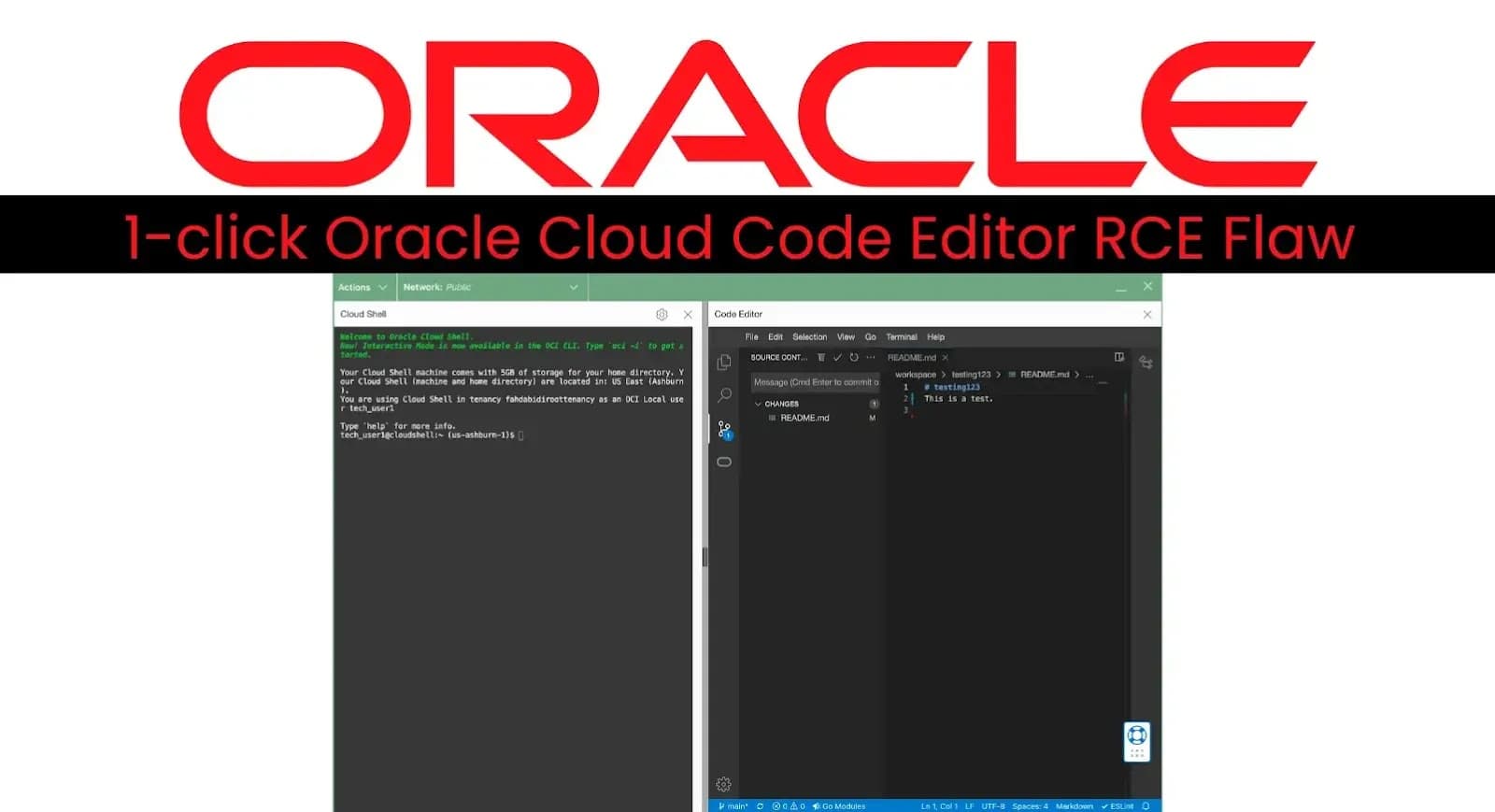 Remote Code Execution (RCE) Vulnerability in Oracle Cloud Infrastructure Code Editor: Cloud Takeover Risk