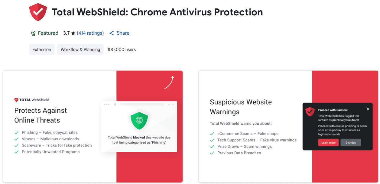 Self‑HTML Injection in Total WebShield (Chrome Extension v3.2)